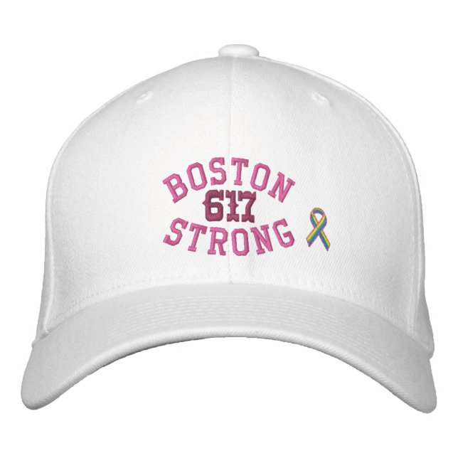 Gorra Bordada Boston Strong 617 Ribbon Edition (Anverso)