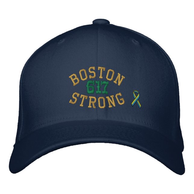 Gorra Bordada Boston Strong 617 Ribbon Edition (Anverso)