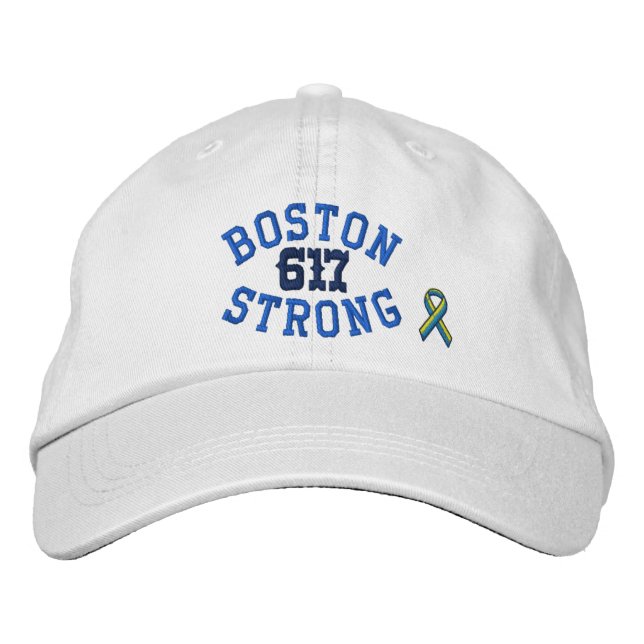 Gorra Bordada Boston Strong 617 Ribbon Edition (Anverso)