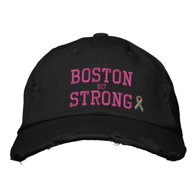 Gorra Bordada Boston Strong Ribbon Edition (Anverso)