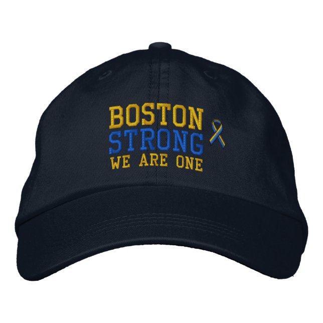 Gorra Bordada Boston Strong WE ARE ONE Ribbon Edition (Anverso)