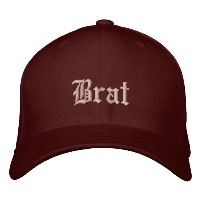Gorra Bordada Brat: La verdad en la publicidad - rosa y ornament (Anverso)