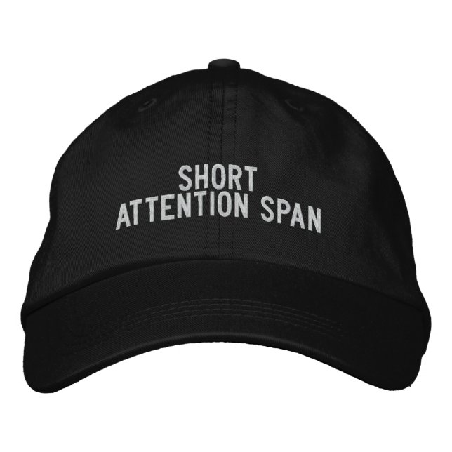 Gorra Bordada Breve duración de la atención (Anverso)