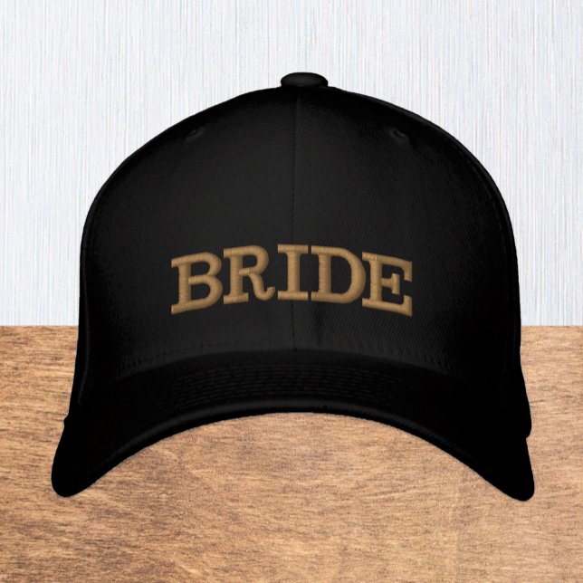 Gorra Bordada BRIDE embroidered baseball cap gold / black (Bride - Embroidered Hat / Baseball Cap)