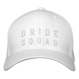Gorra Bordada Bride Squad   Bachillerato rosa de la dama de hono