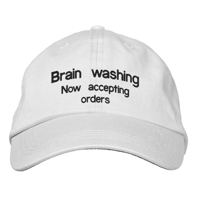 Gorra Bordada broma de lavado de cerebro (Anverso)