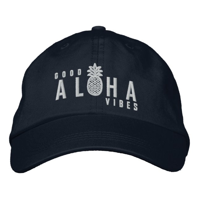 Gorra Bordada Buena sensación de la hawaiana (Anverso)