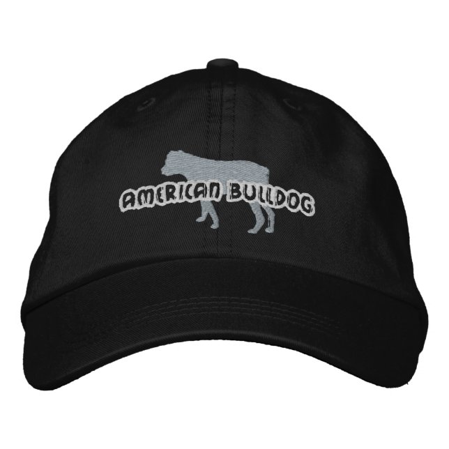 Gorra Bordada Bulldog americano de Silhouette (Anverso)