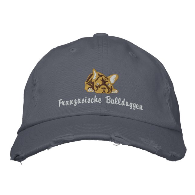 Gorra Bordada Bulldogs Franceses (Anverso)