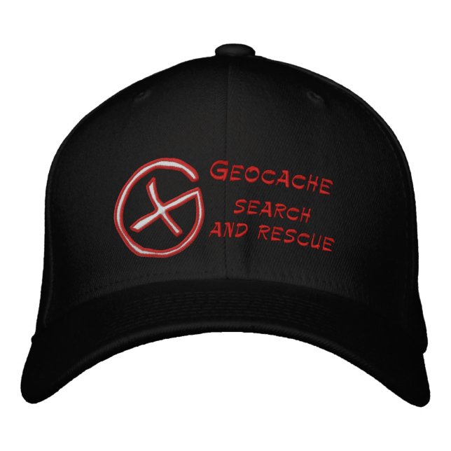 Gorra Bordada Búsqueda y rescate de geocache (Anverso)