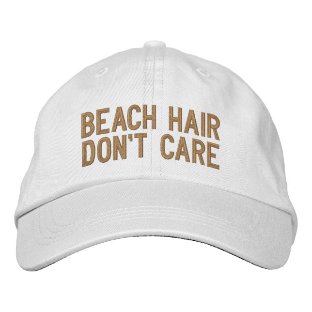 Gorra Bordada Cabello de Playa No Importa (Anverso)