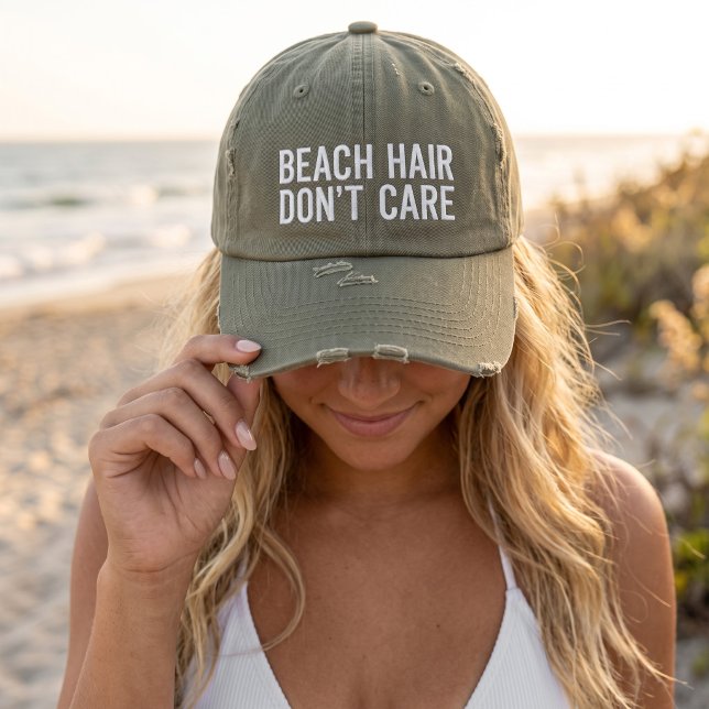 Gorra Bordada Cabello de Playa No Me Importa (Subido por el creador)