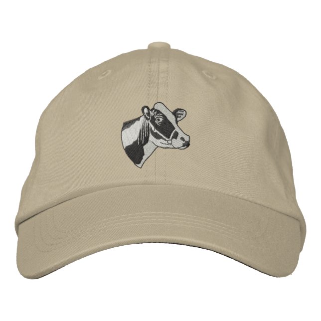 Gorra Bordada Cabeza Holstein pequeña (Anverso)