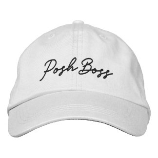 Gorra Bordada Cabo de béisbol bordado en blanco de jefe posh