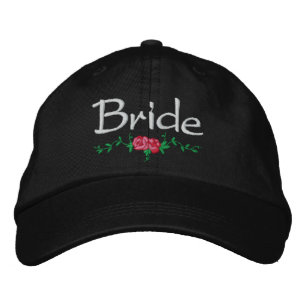 Gorra Bordada Cabo de Boda de novias con vides y rosas bordados