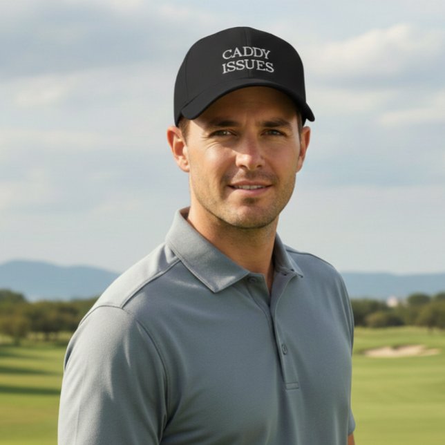 Gorra Bordada Caddy Issues Black & White Golf Hat (Subido por el creador)