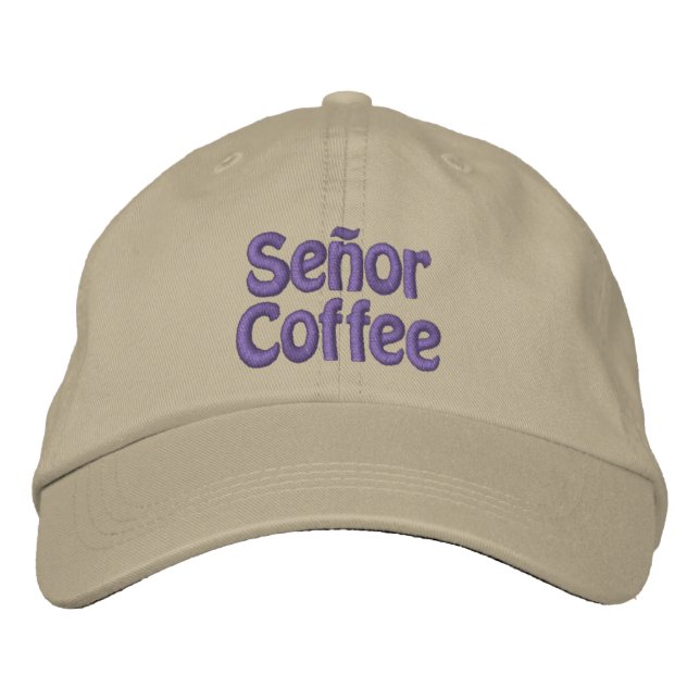 GORRA BORDADA CAFÉ SEÑOR (Anverso)