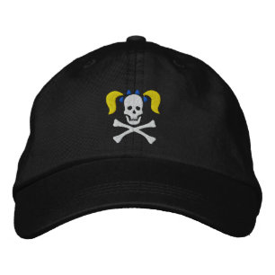 Gorra Bordada Calavera chica Con Tapa Borrada De Pigtails