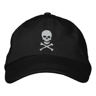 Gorra Bordada Calavera gruesa y capucha borrosa de los huesos cr