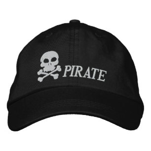 Gorra Bordada Calavera pirata y huesos cruzados