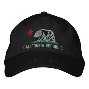 Gorra Bordada CALIFORNIA PUNTO Blindado de la bandera del Estado