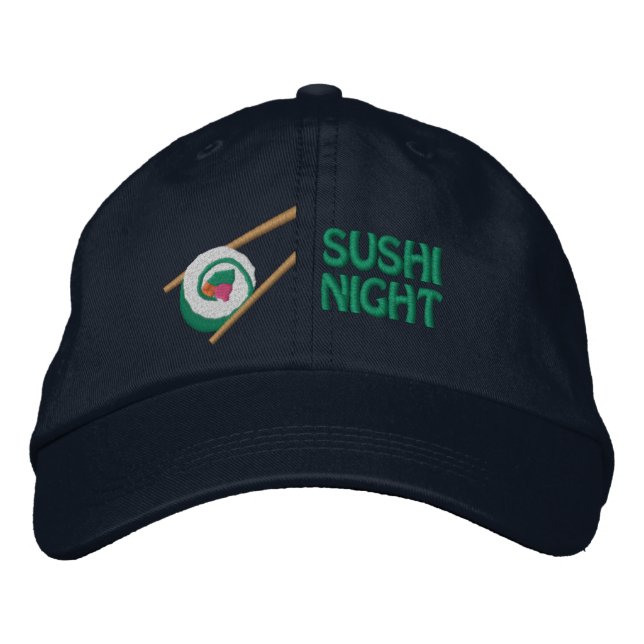Gorra Bordada California Roll Sushi Night Cap (Anverso)