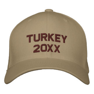 Gorra Bordada Cambio del tazón de Turquía al año actual