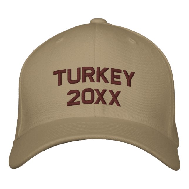 Gorra Bordada Cambio del tazón de Turquía al año actual (Anverso)