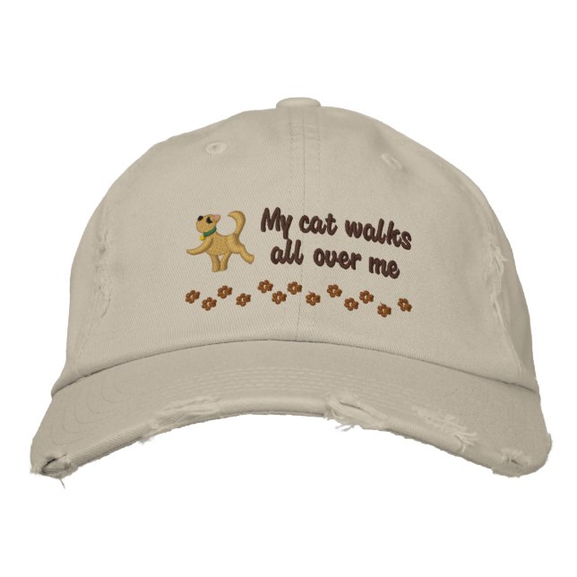 Gorra Bordada Caminata de gato (Anverso)