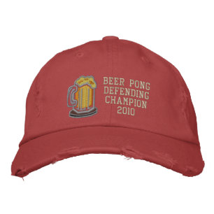 Gorra Bordada Campeón de defensa de Beer Pong