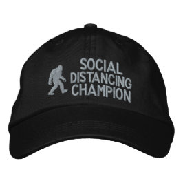 Gorra Bordada Campeón de distanciamiento social - Squatch