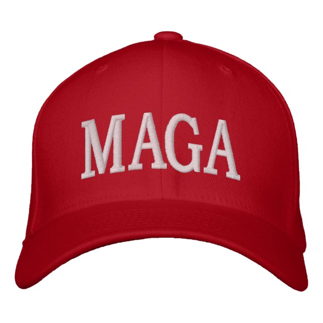 Gorra Bordada Campo de béisbol rojo bordado de MAGA (Anverso)