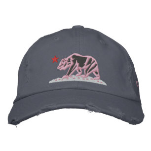 GORRA BORDADA CAMPO DE ESPECIE DE OSO REPÚBLICO DE CALIFORNIA