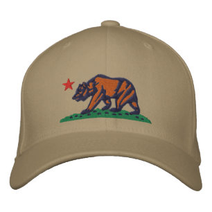 GORRA BORDADA CAMPO DE ESPECIE DE OSO REPÚBLICO DE CALIFORNIA
