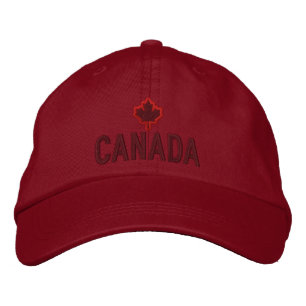 Gorra Bordada Canadá: Bordados de hojas de arce