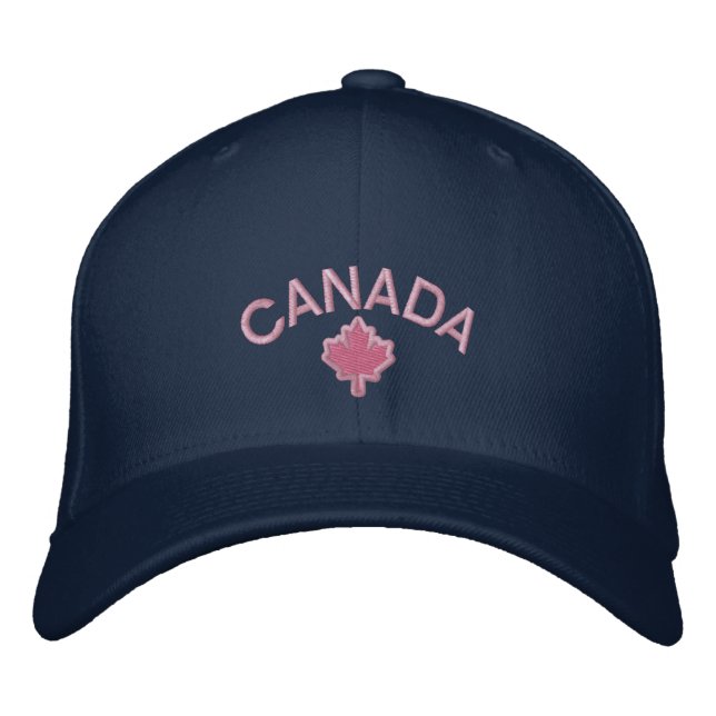 Gorra Bordada Canadá: Bordados de hojas de arce (Anverso)