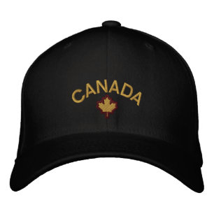 Gorra Bordada Canadá: Bordados de hojas de arce