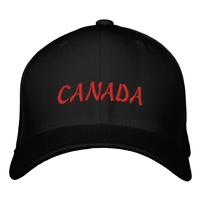 Gorra Bordada Canadá Souvenir Cabo de béisbol con cubierta borda (Anverso)