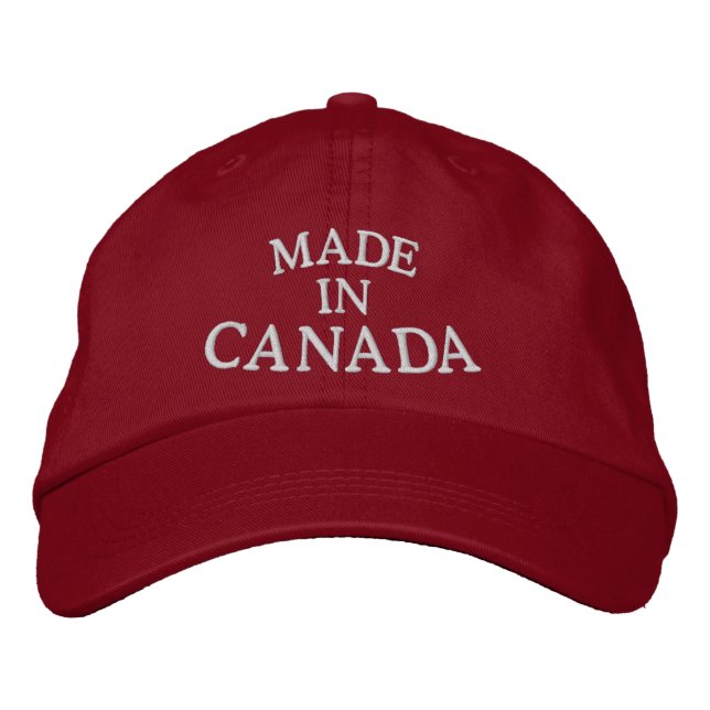 Gorra Bordada Canadá Souvenir Cabo de béisbol con cubierta borda (Anverso)
