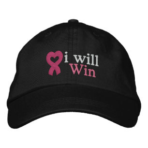 Gorra Bordada Cáncer de mama que ganaré