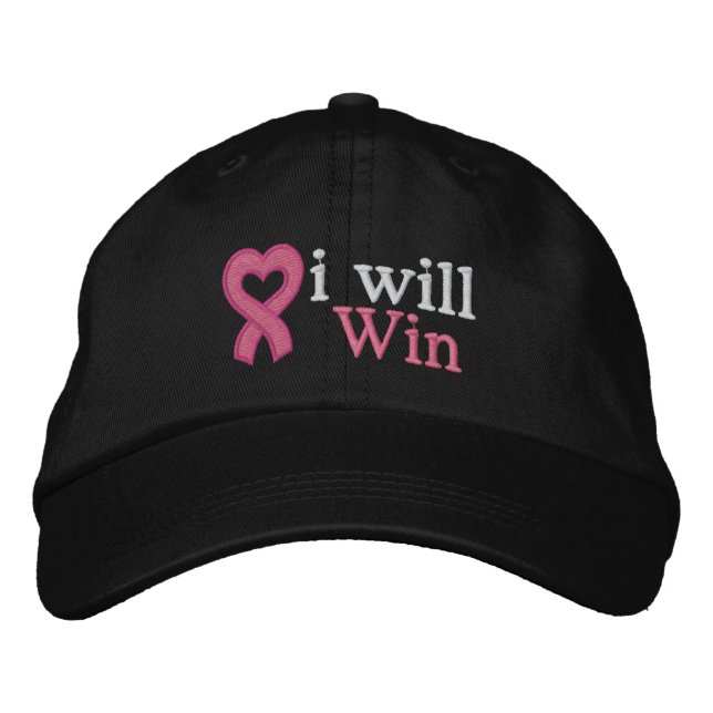 Gorra Bordada Cáncer de mama que ganaré (Anverso)