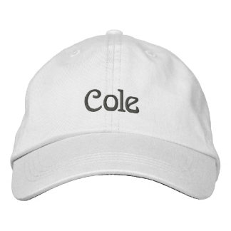 Gorra Bordada Cap. del diseñador de nombres COLE
