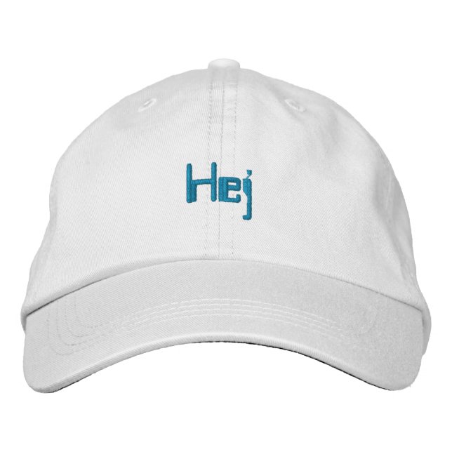 Gorra Bordada Cap Hello Hej (Anverso)