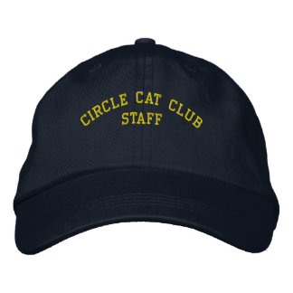 Gorra Bordada Cap. personal del club de gatos en círculo