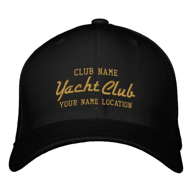 Gorra Bordada Cap personalizable del club náutico (Anverso)