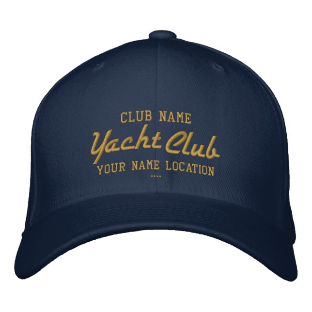 Gorra Bordada Cap personalizable del club náutico (Anverso)