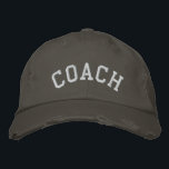 Gorra Bordada CAPA Béisbol Bordado<br><div class="desc">¡Un gorra fresco bordeado para el entrenador! Esta gorra de béisbol unisex está disponible en varios colores y estilos. Se puede personalizar el color del texto y del bordado. ¡Hace un gran regalo del equipo!</div>