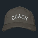 Gorra Bordada CAPA Béisbol Bordado<br><div class="desc">¡Un gorra fresco bordeado para el entrenador! Esta gorra de béisbol unisex está disponible en varios colores y estilos. Se puede personalizar el color del texto y del bordado. ¡Hace un gran regalo del equipo!</div>