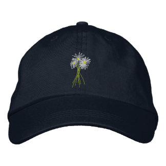 Gorra Bordada Capa de arte: Bunch de flores. Cornish White Moon