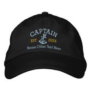Gorra Bordada Capitán Con Anchor Personalizado